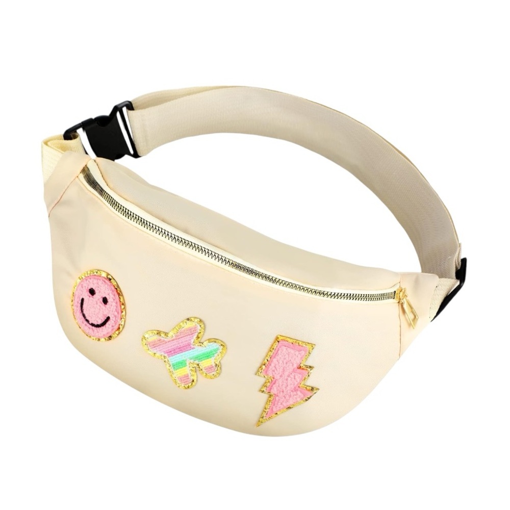 ✨BNWT - Sotiff Preppy Patch Nylon Adjustable Fanny Pack✨